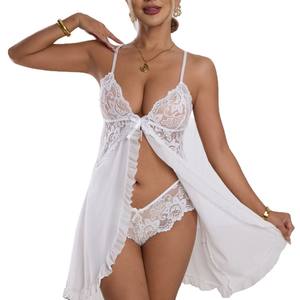 Lencería Sexy con Tirantes <span class=keywords><strong>de</strong></span> Encaje y Escote en V para <span class=keywords><strong>Mujer</strong></span>, Estilo Europeo Americano, Cintura Elástica, Multicolor, Venta al por Mayor para <span class=keywords><strong>Amazon</strong></span> - Product Image 1