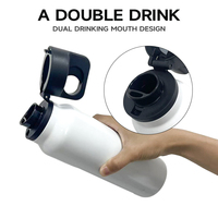 Termo Deportivo Ecológico de Acero Inoxidable 304 Pro, Aislado, con Rendimiento Térmico de 12-24 Horas, 420ml/630ml, Tapa de Presión Portátil