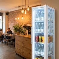 Congélateur vertical à 3 portes pour l'affichage et le stockage de légumes, fruits et boissons, armoire réfrigérée, réfrigérateur commercial