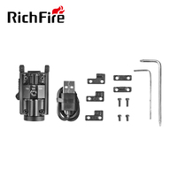 RichFire Mini lampe de poche tactique en aluminium rouge vert lumière Laser Rechargeable USB étanche IP67 Logo personnalisé d'urgence Lithium