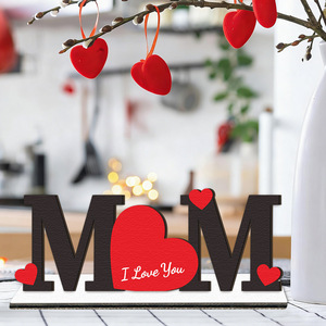 Ornement de bureau tridimensionnel <span class=keywords><strong>pour</strong></span> la fête des mères, « Je t'aime », en forme de cœur, cadeau de fête <span class=keywords><strong>pour</strong></span> <span class=keywords><strong>maman</strong></span> - Product Image 4