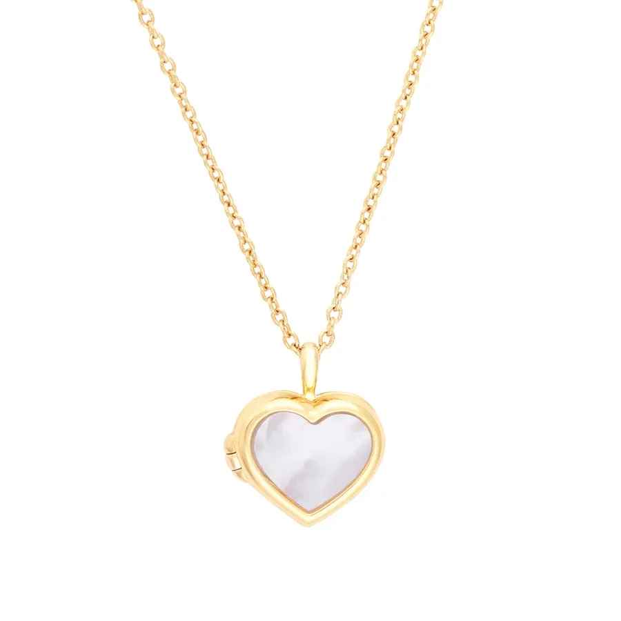 Модные ювелирные изделия ожерелья Серебряное сердце перламутровый золотой медальон ожерелье