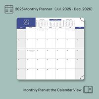 Agenda mensuel de poche 2026-2026, format A5, couverture souple, style mini, 18 mois avec coins détachables, calendrier fin en cuir PU