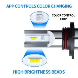 AURORA特許LEDヘッドライトh7H1 H4H11多機能RGBLED車ヘッドライト電球LED車ヘッドライト