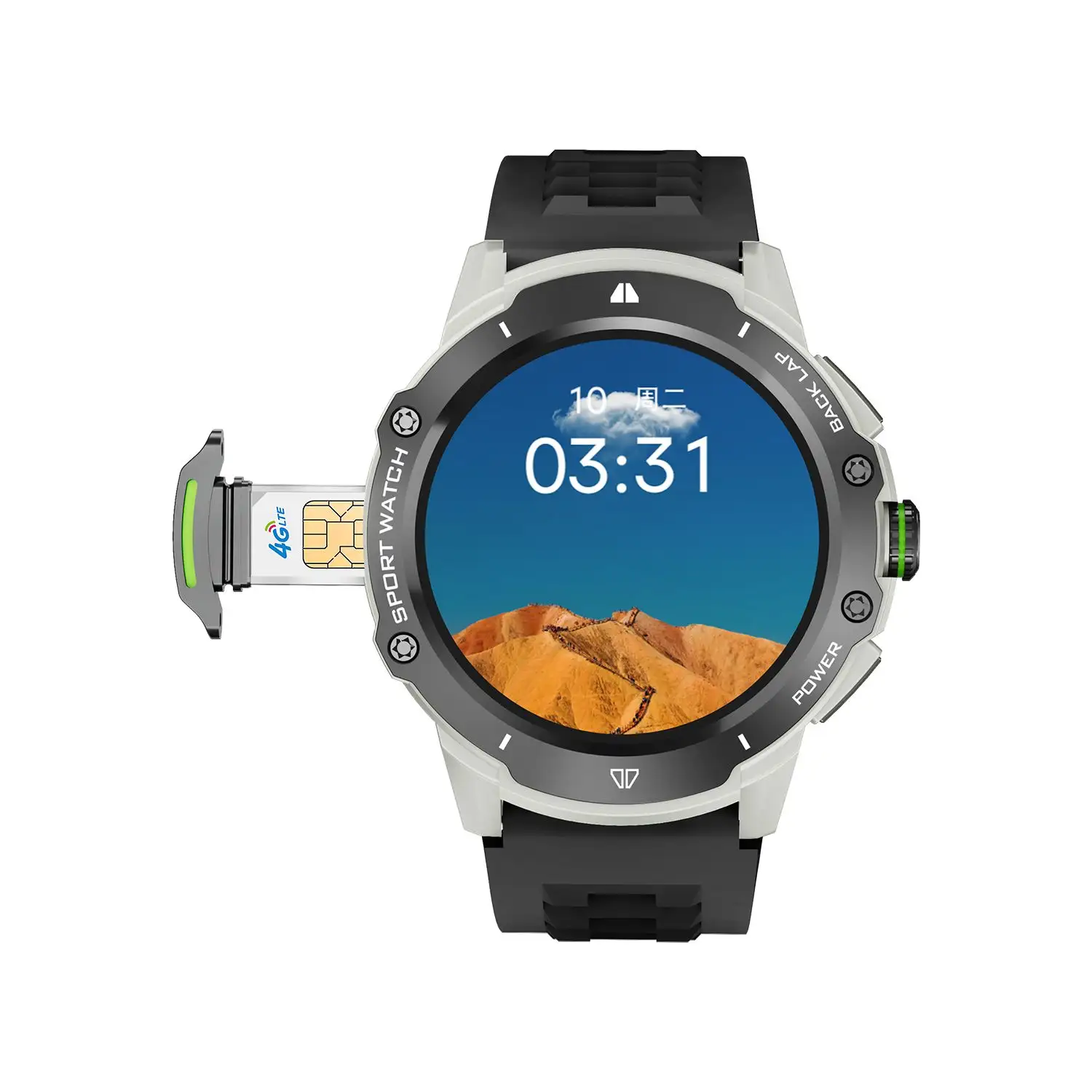 2024 Inteligentes Gps Sport Snelladen 4G Smartwatch Met Siliconen Bandje Ip67 Waterdichte Smartwatch Voor Heren