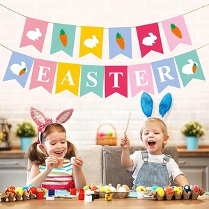 <span class=keywords><strong>Multicolore</strong></span> Home Fireplace Festival Supplies Bunny Sign Bunting Party Hanging Decor Joyeuses Pâques Décorations <span class=keywords><strong>Guirlande</strong></span> Bannière - Product Image 2