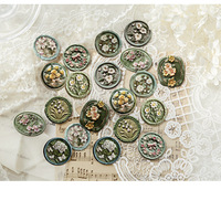 Autocollants LABON Animaux de la Forêt Vintage, Autocollants Réalistes Faune Sauvage, Décalcomanies Lapin Vintage pour Journal Créatif et Scrapbooking Esthétique