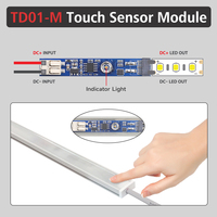 Module de Commutation Tactile Capacitif Électrique pour Bande LED Linéaire DC5V/12V/24V 3A avec Variateur de Lumière et Interrupteur Manuel
