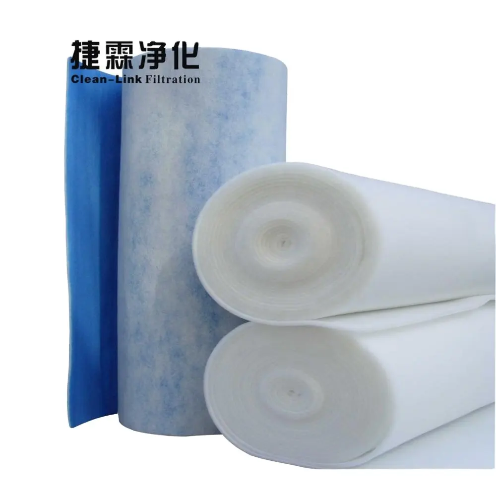 G4 Pre Luchtfilter Polyester Fiber Materiaal Blauw En Wit Voor Spuitcabine Filter