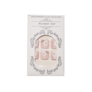 Qianya 24 piezas Toe Press en uñas con diseño floral blanco y diamantes-Arte de uñas de pedicura elegante con estilo de lujo suave - Product Image 5