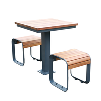 Meubles d'extérieur de luxe, table et chaises de camping en bois pour usage commercial, table et chaises de pique-nique, table et chaises de restaurant en plein air, table et chaises de parc