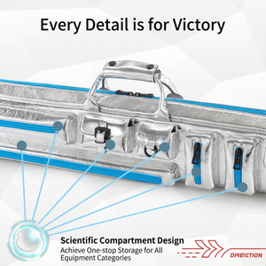 Estuche para Taco de Billar VIBRANT Multi-Bag de Cuero de Primera Calidad, Impermeable, con Capacidad para 3 Culatas y 4 Flechas, Múltiples Accesorios para Taco de Billar de Nueve Bolas - Product Image 5