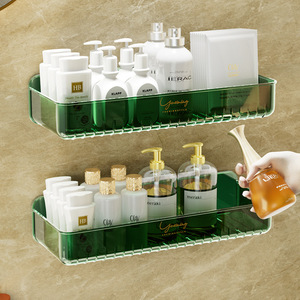 Bathroom <b>Storage</b> <b>Rack</b> Wall Mounted Transparent Cosmetic Organizer For Bathroom Vanity Durable Rectangular 8-11.9in Depth - Product Image 2