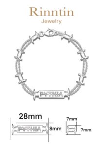 사용자 정의 팔찌 팔찌 보석 제조 업체 매력 체인 팔찌 고정 오픈 팔찌 사용자 정의 크기 및 스타일 팔찌 - Product Image 3
