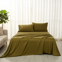 Ensemble de draps de lit rafraîchissants en bambou 100% biologique, ensemble de literie plate de luxe personnalisé