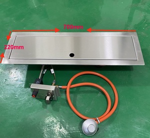ชุดเตาก๊าซไฟเนิร์ทรงสี่เหลี่ยมผืนผ้าขนาด700X220มม. ทำจากสเตนเลสสตีล - Product Image 5
