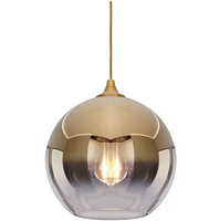 Luminaire de cuisine pour restaurant Lampe suspendue en boule de verre Lustre chromé à gradient unique Fabricant