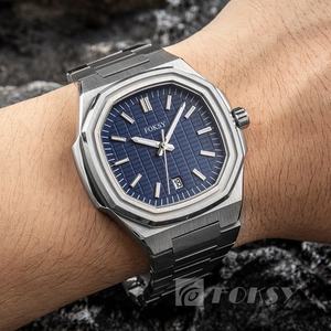 Fabricant de Montres en Gros Personnalisées Classiques Carrées, Montres Homme Étanche en Acier Inoxydable à Quartz Japonais avec Date et Coffret - Product Image 6