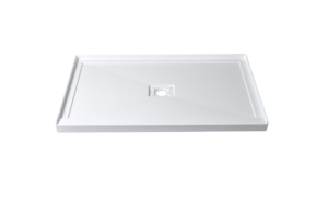 60 "x 36" blanco alcoba impermeabilización fina acrílico profundo ducha bandeja falda con cubierta de drenaje de acrílico - Product Image 4