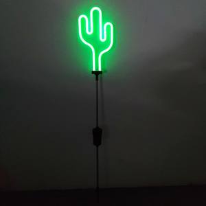 Cactus <span class=keywords><strong>Solare</strong></span> Palo del Giardino Luci Esterne <span class=keywords><strong>Solare</strong></span> Pathway Luce per Prato Patio Yard Passerella, Neon Verde di Illuminazione - Product Image 1