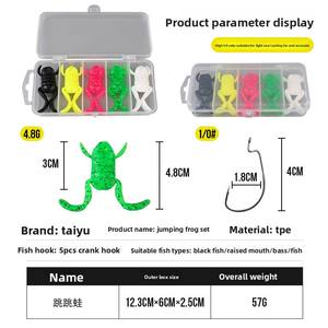 <span class=keywords><strong>Leurre</strong></span> <span class=keywords><strong>de</strong></span> <span class=keywords><strong>surface</strong></span> flottant Taiyu en acier inoxydable, imitation <span class=keywords><strong>grenouille</strong></span>, 5g, pour pêche au saut - Product Image 3