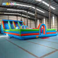 Château gonflable commercial géant avec toboggan, structure de jeu gonflable en PVC pour extérieur, parc, location pour fêtes foraines