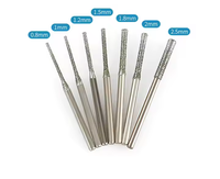 1pcs Outils de sculpture en jade 0.4-3mm Foret à pointe diamantée 2.35mm Tige pour carrelage Bijoux Verre Forets a Aiguille