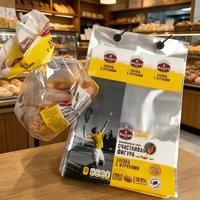 Bolsas de pan de LDPE de grado alimenticio con base reforzada para exhibición en panadería, empaque de sándwiches, panes, almacenamiento de ensaladas y pasteles