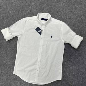 <span class=keywords><strong>Camicia</strong></span> in Lino Best-Seller <span class=keywords><strong>con</strong></span> Logo Cavallo Ricamato per Uomo e Donna, Ideale per Coppie. - Product Image 5