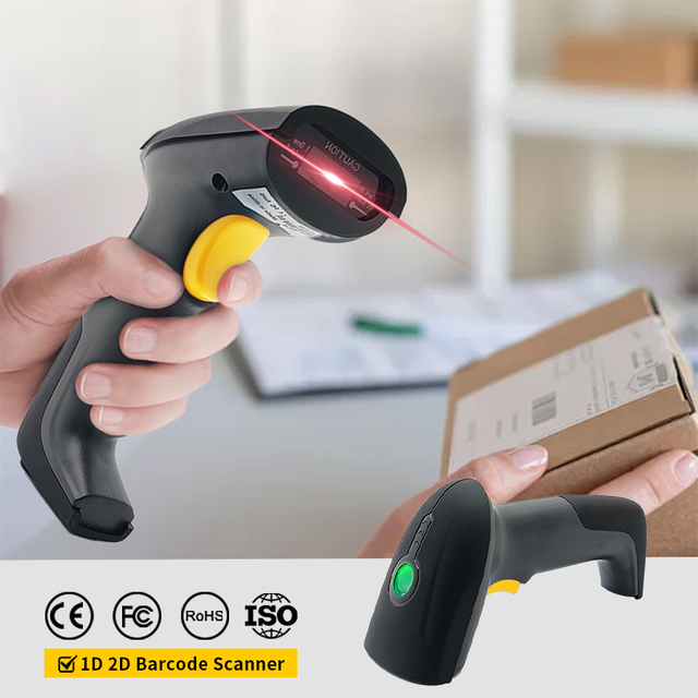 JR 815WB 1D 2D for USB Barcode Scanner Wireless Hot Selling Cheap Custom in Stock Logistic Qr Code Scanner