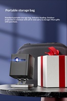 Projecteur extérieur pour projection murale de chambre à coucher, projecteur DLP portable HD 1080P avec batterie intégrée, correction automatique de la distorsion trapézoïdale