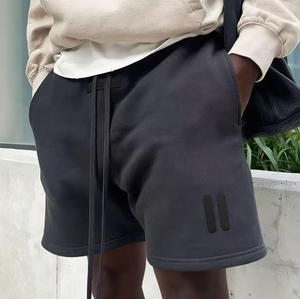 Pantalones Cortos Essentiel <span class=keywords><strong>Fear</strong></span> of God de Alta Calidad, Estilo Urbano, Cintura Media, Ajuste Holgado, Estampado con Letras Flocadas y Silicona, Cordón Ajustable - Product Image 1