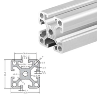Profilés en aluminium robustes 4040, fabrication de profilés en aluminium anodisé noir, rail de guidage en aluminium extrudé, profilés en aluminium 40*40 4040