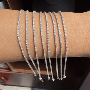 Starsgem envía en 1 día una pulsera de diamantes de oro de 10k con diamantes cultivados en laboratorio de corte redondo de 1.4 mm, joyería con certificado IGI, pulsera tipo tenis. - Product Image 4