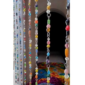 Cadena de Cuentas de Vidrio de Estilo Bohemio Multicolor, Fabricación India, para Puertas, Disponible para Suministro Mundial - Product Image 1