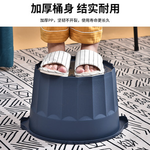 Plastic <b>Round</b> Foot Bath <b>Basin</b> With Massage Function For Elderly Foot Soaking Bucket Blue Red Yellow Green Colors - Product Image 3