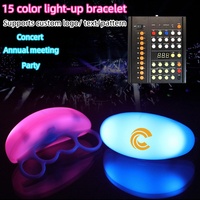 Luce da concerto bagliore luce a mano 15 colori anello da dito luce creativa per feste creatore di fire wolf braccialetti promozionali veloci