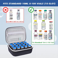 SIYOUCASE Offre Spéciale : Étui de Rangement Portable Rigide pour 15 Flacons de 3 ml et 10 ml (Peptides) avec Logo Personnalisé