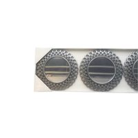 Ensemble de 3 miroirs muraux en plastique de luxe à motifs creux, style Art Déco, rétro, pour la décoration murale des appartements, des hôtels et des fermes