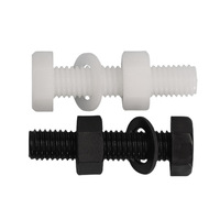 Baut dan Mur Nylon DIN933 & DIN934 M3-M12, Baut dan Mur Plastik dengan Harga Murah, Sekrup Nylon Plastik