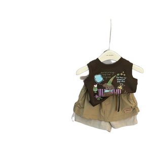 Tongxingyuan Baby Girls Cartoon Vest Skirt Pants Set Breathable Summer Outfit - Product Image 5