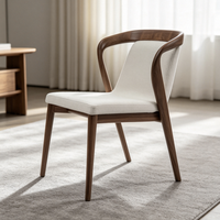 Chaise de salle à manger moderne en bois durable et écologique avec dossier solide pour la maison, le salon, l'appartement, la villa, l'hôtel