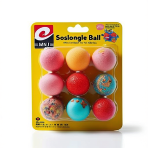 Pallina in spugna MNJ da 9 cm, 6 pezzi, giocattolo da spiaggia per bambini - Product Image 2