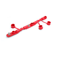 Cable de Batería Multisobreformado Positivo/Negativo Grupo 31 de 8 Pulgadas 1/0 2/3/4 Rojo/Negro de Aleación de Cobre y Níquel con Aislamiento de PVC, Piezas PTT