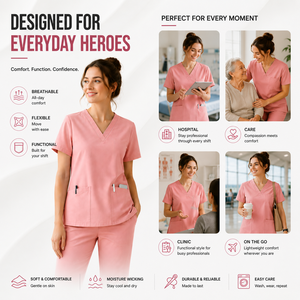 Ensembles de gommages personnalisés sous marque privée, uniformes d'infirmières pour femmes, vêtements de santé, fabricant d'uniformes médicaux OEM ODM - Product Image 2