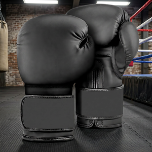 Guantes de Boxeo Profesionales Personalizados de Piel Sintética para Entrenamiento, con Cierre y Correa Ajustable para la Muñeca, Venta al Por Mayor - Product Image 5