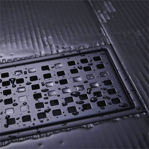 ตะแกรงระบายน้ำฝักบัวทรงสี่เหลี่ยมผืนผ้าสีดำด้าน ขนาด 12x4 นิ้ว ยี่ห้อ KAIXIN ผลิตจากสแตนเลส 304 เป็นมิตรกับสิ่งแวดล้อม ป้องกันการกัดกร่อน - Product Image 4