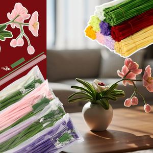 4 Color Phalaenopsis Orchid Pipe Cleaner Bouquet <b>Kit</b> DIY Modern Event Party Supplies Elegant Floral Arrangement Long Lasting - Product Image 3