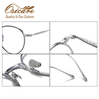 Montures de lunettes de vue de luxe vintage en titane de haute qualité, style de marque Vogue, imprimées, pour hommes