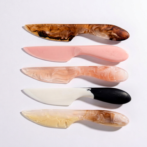6-in-1 Eco-Friendly Food Grade Stainless Steel Cheese Tools Oak Handle Butter Knife Set <b>Gift</b> <b>Box</b> Packaging Kitchen Use - Product Image 1
